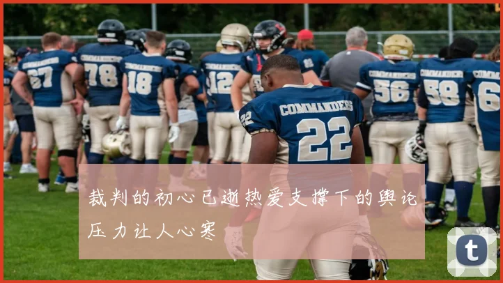 裁判的初心已逝热爱支撑下的舆论压力让人心寒